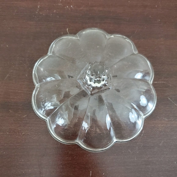 Anchor Hocking Vtg. Pumpkin Cookie Jar Clear Glass W/Lid & Box 3309G ~Pre-Owned - Picture 7 of 16